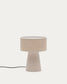 Lampada da tavolo Algaida in tessuto grigio