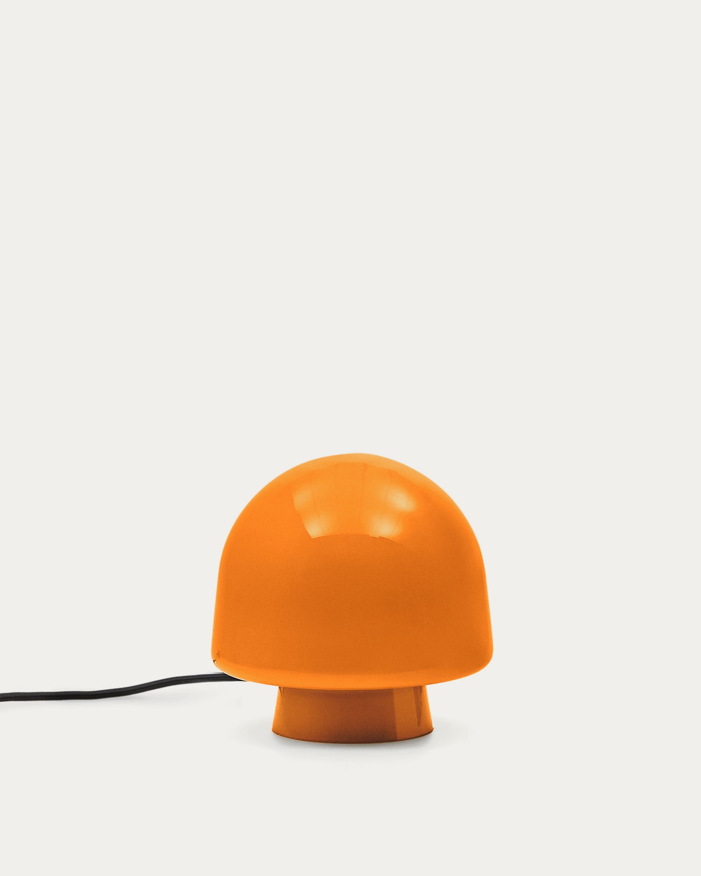 Lampada da tavolo Reig di vetro arancione