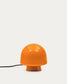 Lampada da tavolo Reig di vetro arancione