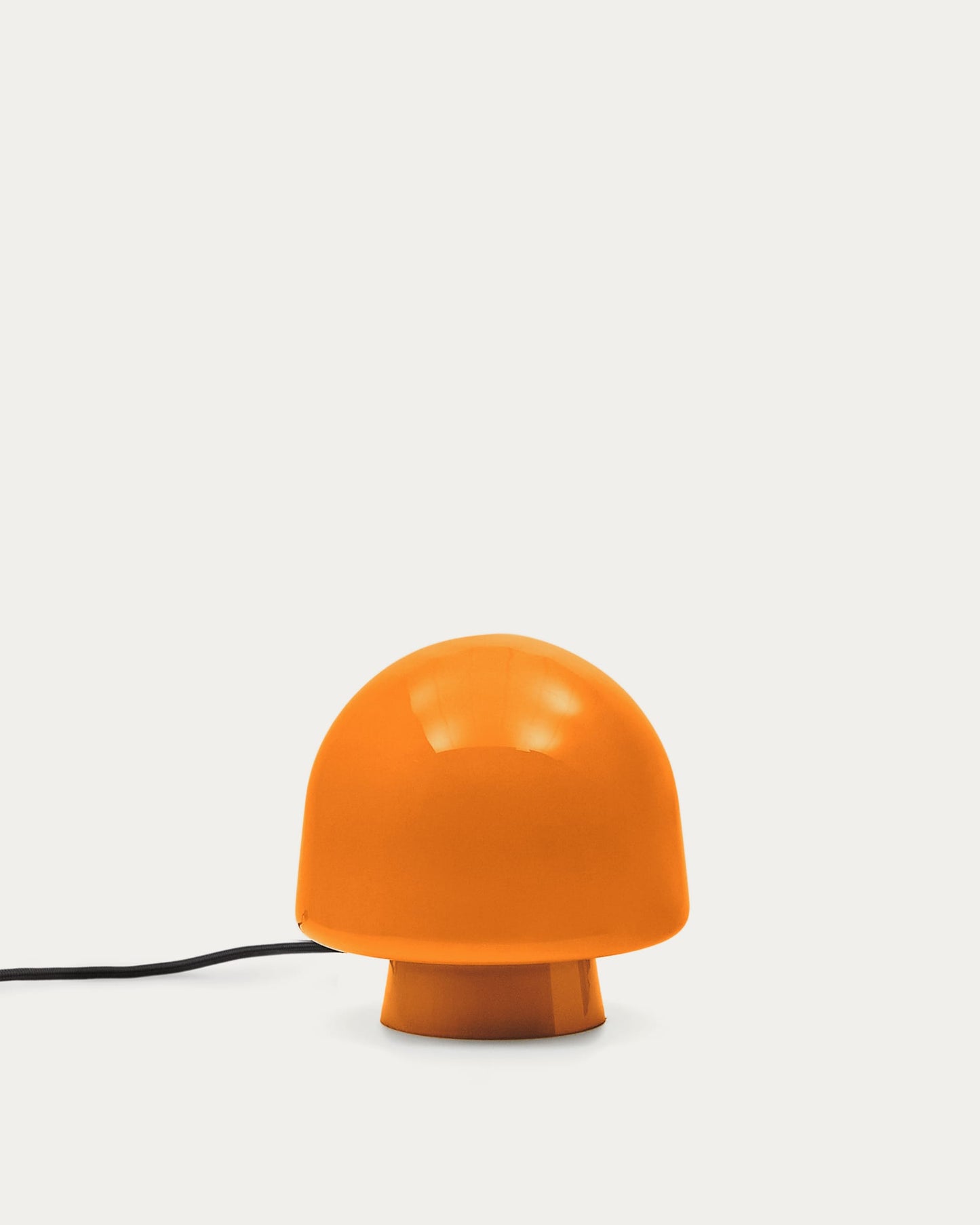 Lampada da tavolo Reig di vetro arancione