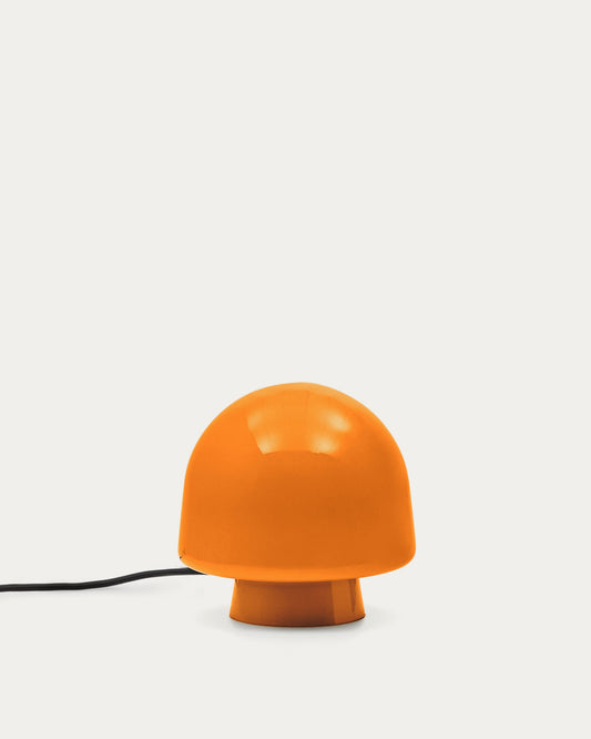 Lampada da tavolo Reig di vetro arancione
