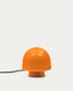 Lampada da tavolo Reig di vetro arancione