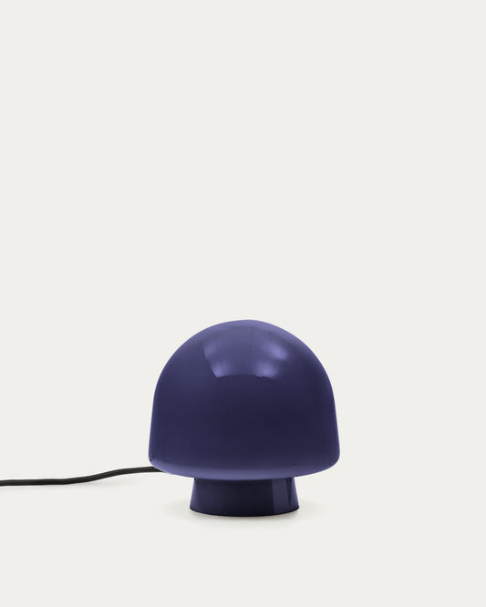 Lampada da tavolo Reig di vetro blu