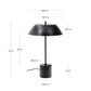 Lampada da tavolo Sayra in marmo nero e metallo verniciato nero