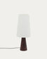 Lampada da tavolo Amire in legno con finitura scura