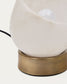 Lampada da tavolo Shenli in alabastro e metallo con finitura in ottone