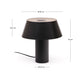 Lampada da tavolo Ancare in metallo nero e corda beige