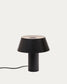 Lampada da tavolo Ancare in metallo nero e corda beige