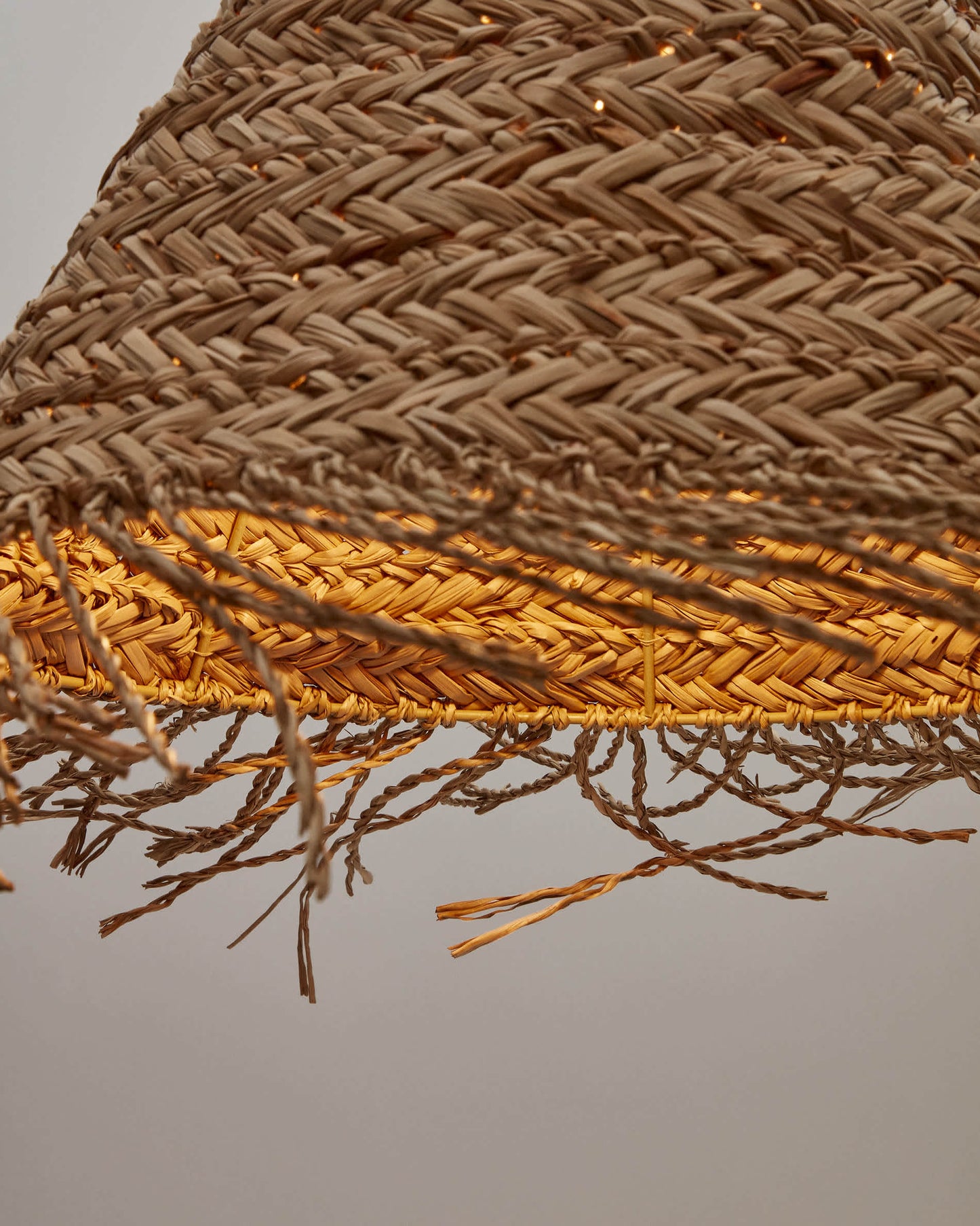 Paralume per lampada da soffitto Fonteta in fibre naturali finitura naturale Ø 40 cm