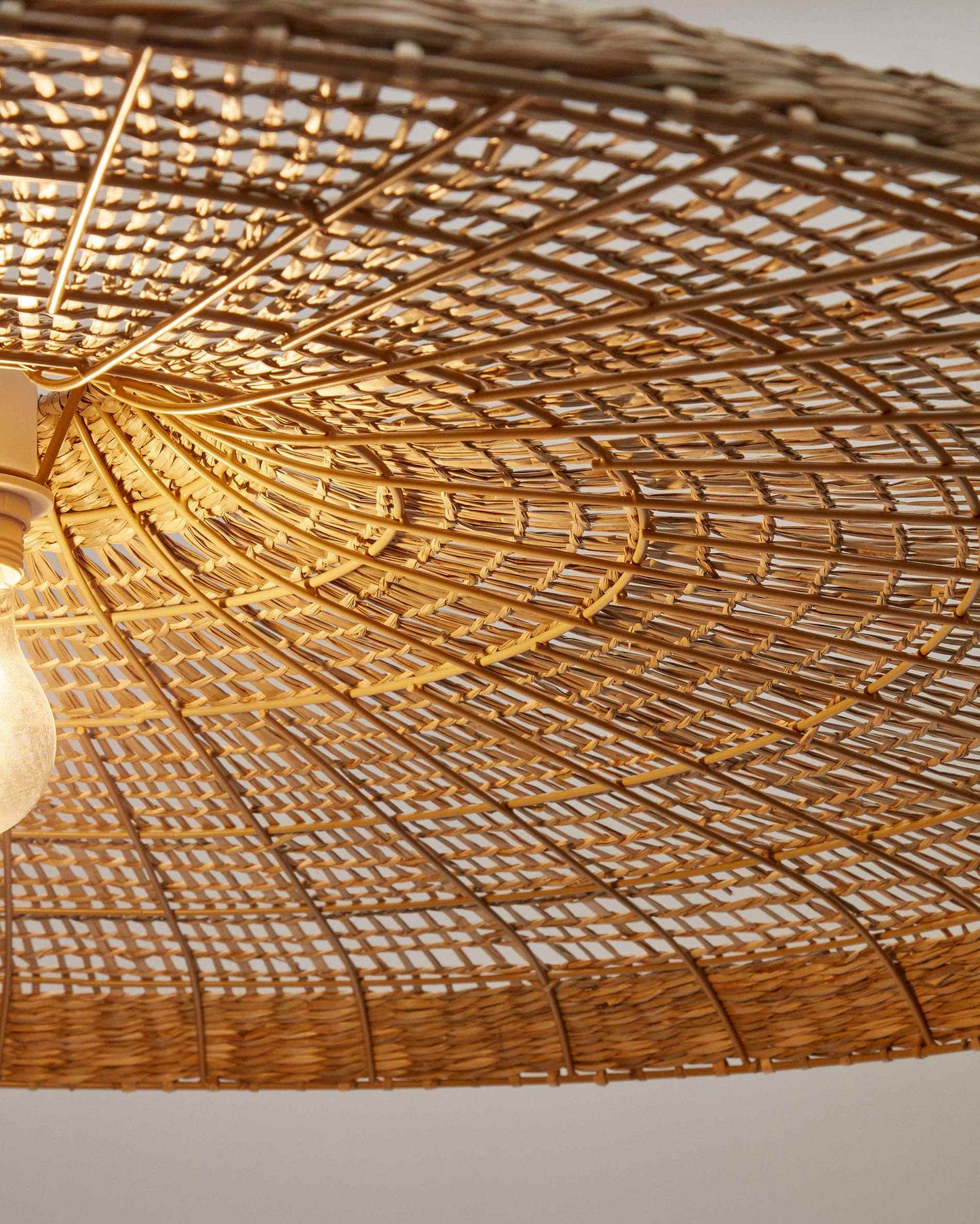 Paralume per lampada da soffitto Cruilles in fibre naturali finitura naturale Ø 100 cm