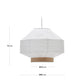 Paralume per lampada da soffitto Hila in carta bianca e impiallacciatura naturale Ø 80 cm
