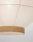 Paralume per lampada da soffitto Hila in carta bianca e impiallacciatura naturale Ø 80 cm