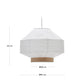 Paralume per lampada da soffitto Hila in carta bianca e impiallacciatura naturale Ø 55 cm