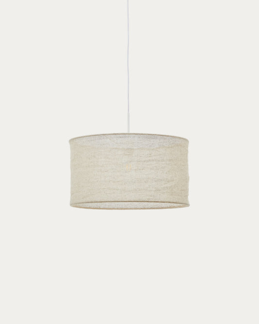 Paralume per lampada da soffitto Mariela in lino con finitura in beige Ø 50 x 30 cm