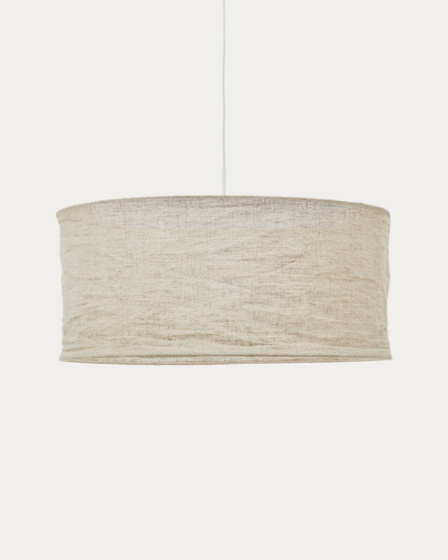 Paralume per lampada da soffitto Mariela in lino con finitura in beige Ø 80 x 40 cm