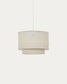 Paralume per lampada da soffitto Mariela in lino con finitura in beige Ø 40 x 34 cm