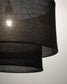 Paralume per lampada da soffitto Mariela in lino con finitura nera Ø 60 x 40 cm