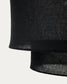 Paralume per lampada da soffitto Mariela in lino con finitura nera Ø 60 x 40 cm