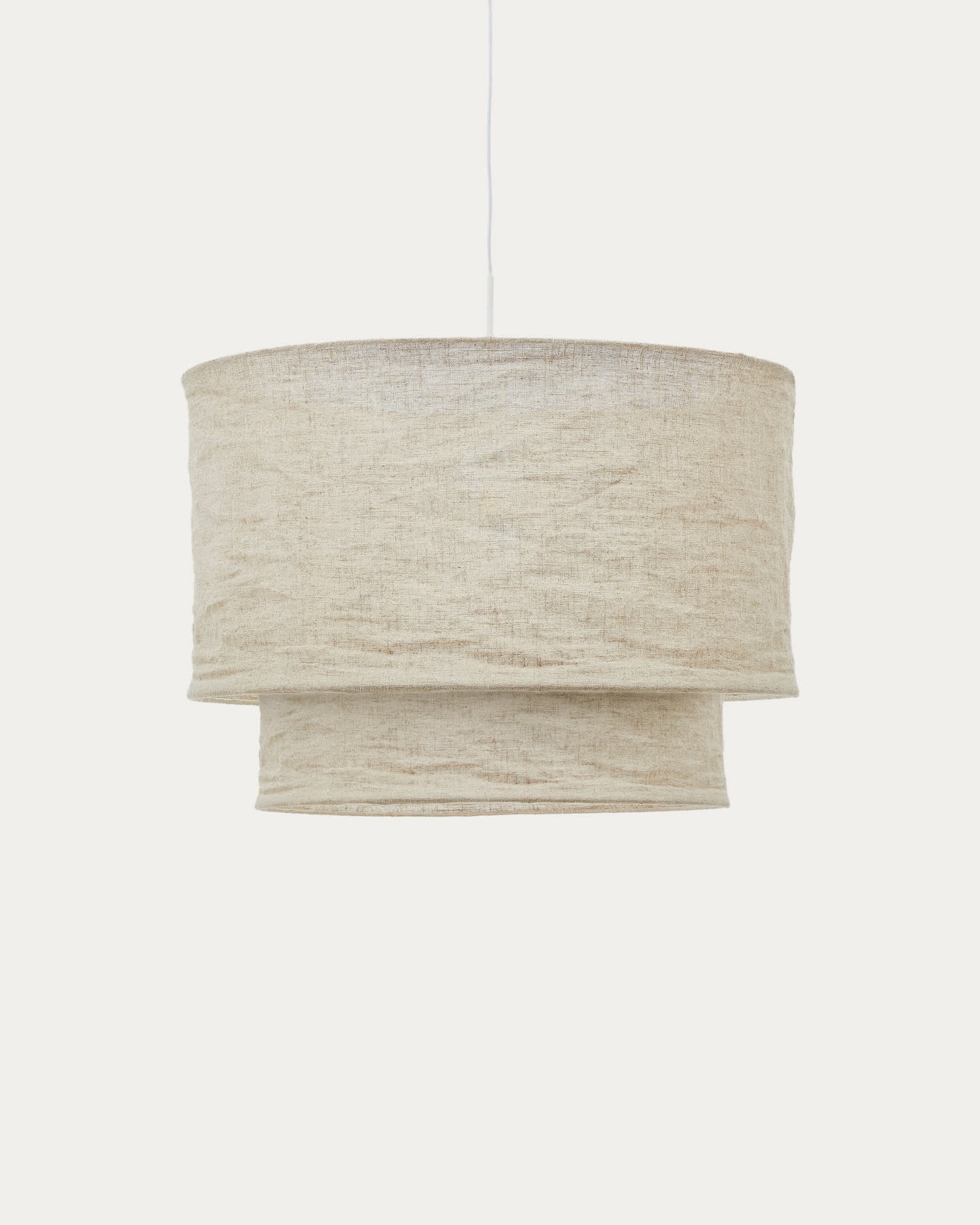Paralume per lampada da soffitto Mariela in lino con finitura in beige Ø 60 x 40 cm