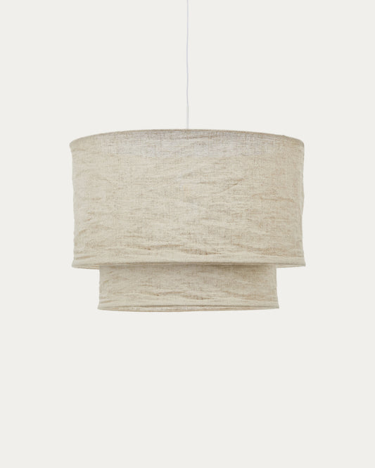 Paralume per lampada da soffitto Mariela in lino con finitura in beige Ø 60 x 40 cm