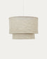 Paralume per lampada da soffitto Mariela in lino con finitura in beige Ø 60 x 40 cm