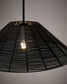 Paralume per lampada da soffitto per esterni Saranella nero in rattan sintetico Ø 50 cm