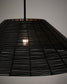 Paralume per lampada da soffitto per esterni Saranella in rattan sintetico nero Ø 70 cm
