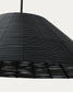 Paralume per lampada da soffitto per esterni Saranella in rattan sintetico nero Ø 70 cm