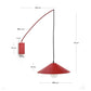 Applique Kally in metallo con finitura verniciata rosso