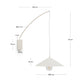Applique Kally in metallo con finitura verniciata beige