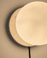 Applique Malachi in vetro e pietra di travertino