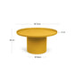 Tavolino rotondo Fleska in metallo giallo Ø 72 cm
