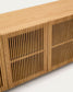 Credenza Beyla 4 ante in legno massello e impiallacciatura rovere 180 x 71,5 cm