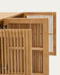 Credenza Beyla 4 ante in legno massello e impiallacciatura rovere 180 x 71,5 cm