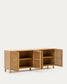 Credenza Beyla 4 ante in legno massello e impiallacciatura rovere 180 x 71,5 cm