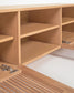 Mobile TV Beyla 2 ante in legno massello e impiallacciato rovere 180 x 49,5 cm