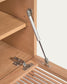 Mobile TV Beyla 2 ante in legno massello e impiallacciato rovere 180 x 49,5 cm