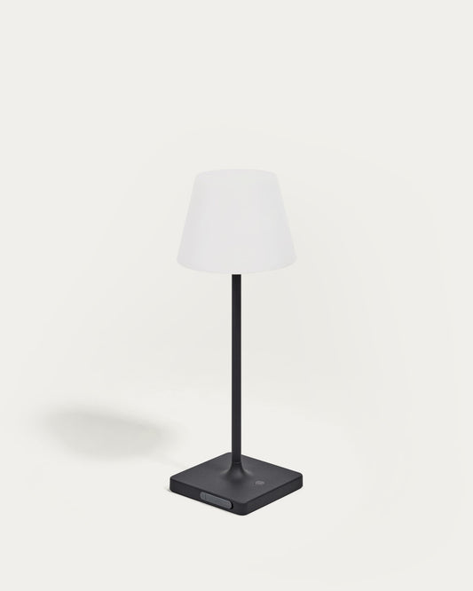 Lampada da tavolo da esterno Aluney con finitura nera