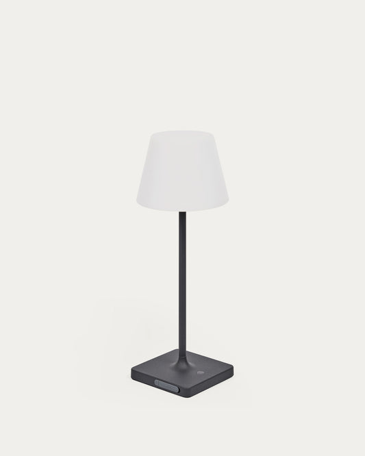 Lampada da tavolo da esterno Aluney con finitura nera