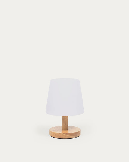 Lampada da tavolo Ambar in polietilene e legno