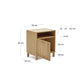 Comodino Beyla in legno massello di frassino e impiallacciatura rovere 53 x 62 cm