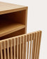 Comodino Beyla in legno massello di frassino e impiallacciatura rovere 53 x 62 cm