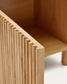 Comodino Beyla in legno massello di frassino e impiallacciatura rovere 53 x 62 cm