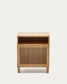 Comodino Beyla in legno massello di frassino e impiallacciatura rovere 53 x 62 cm