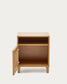 Comodino Beyla in legno massello di frassino e impiallacciatura rovere 53 x 62 cm