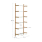 Sitra scaffalatura modulare 6 ripiani in vetro e rovere massiccio 90 cm