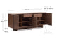 Credenza Norlen 4 ante e 2 cassetti in impiallacciato di noce 194,5 x 78 cm