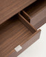 Credenza Norlen 4 ante e 2 cassetti in impiallacciato di noce 194,5 x 78 cm