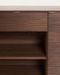 Credenza Norlen 4 ante e 2 cassetti in impiallacciato di noce 194,5 x 78 cm