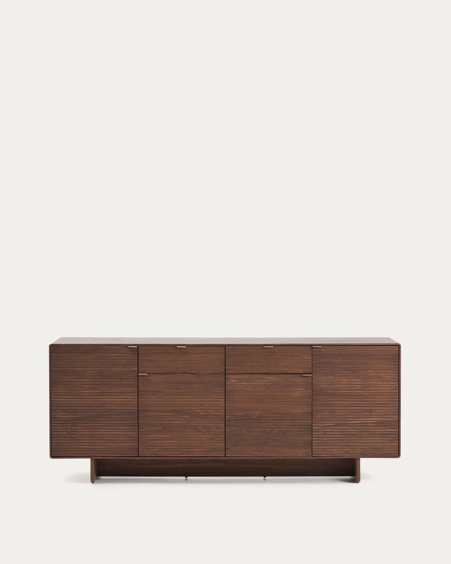 Credenza Norlen 4 ante e 2 cassetti in impiallacciato di noce 194,5 x 78 cm